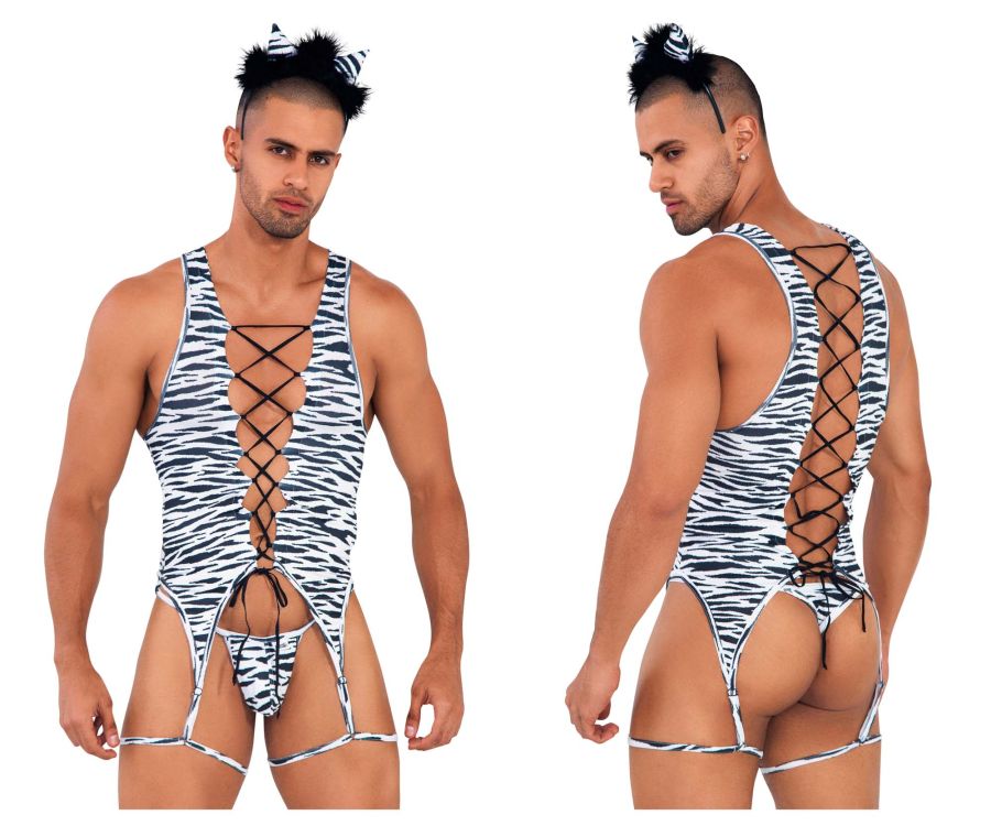 JCSTK -  CandyMan 99734 Safari Bodysuit Zebra Print