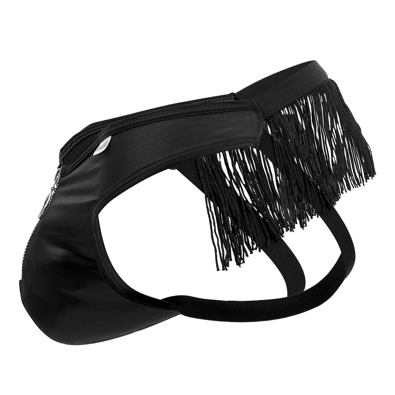 JCSTK - CandyMan 99753 Fringe Jockstrap with Zipper Front Black