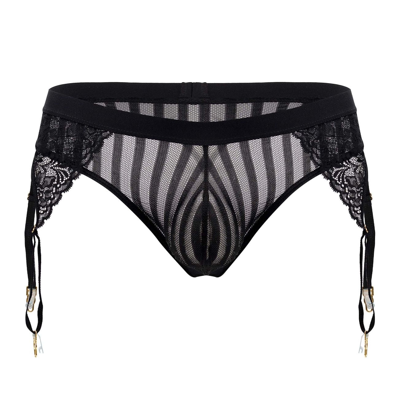 CandyMan 99766 Garter Thongs Black