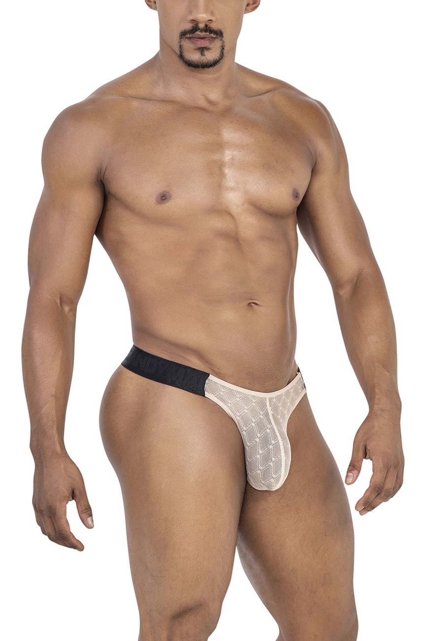 CandyMan 99771 Mesh Thongs Beige