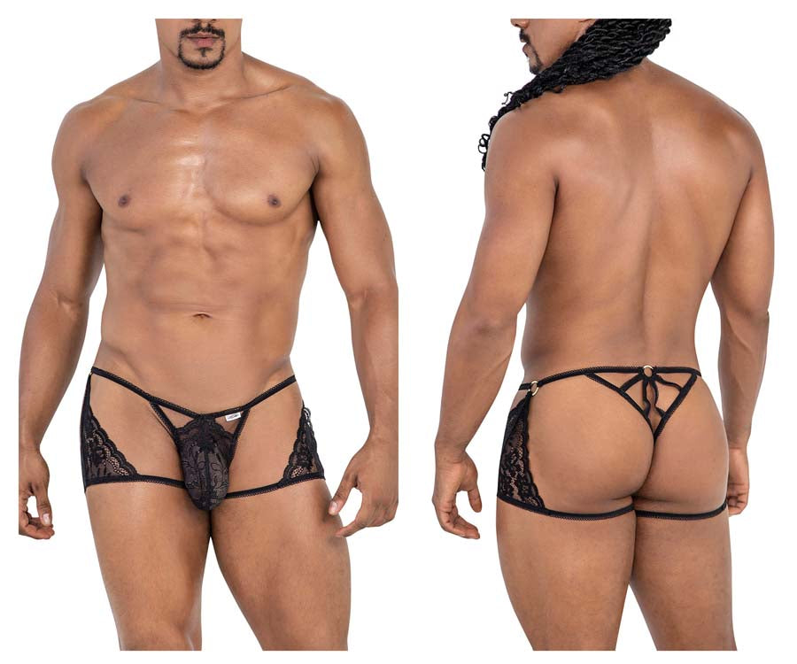 JCSTK - CandyMan 99773 Lace Trunks Thongs Black