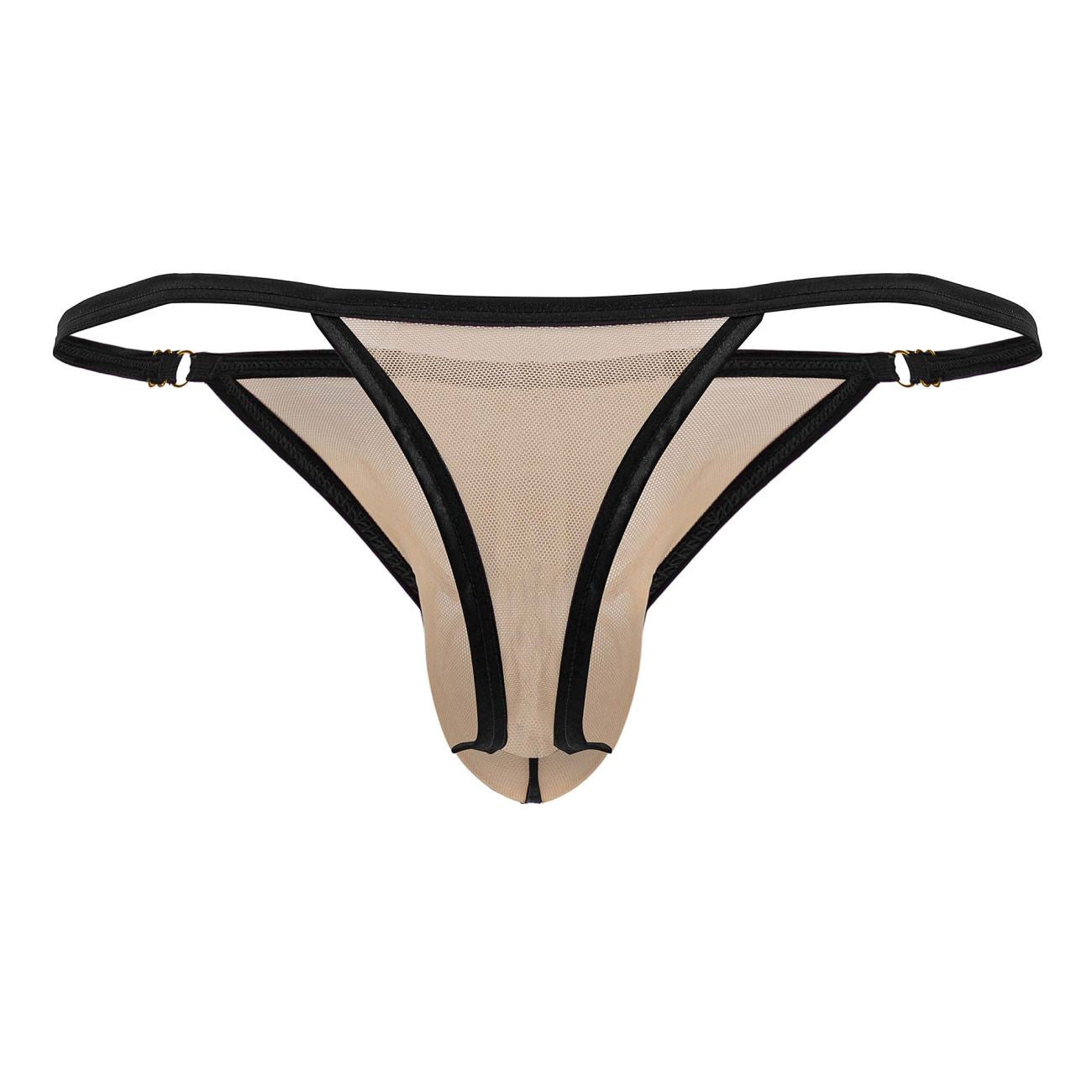 CandyMan 99776 Mesh Thongs Beige