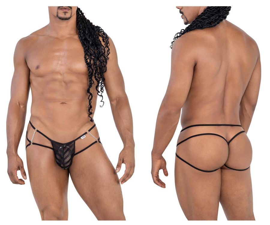 CandyMan 99793  Mesh Jock Thongs Black