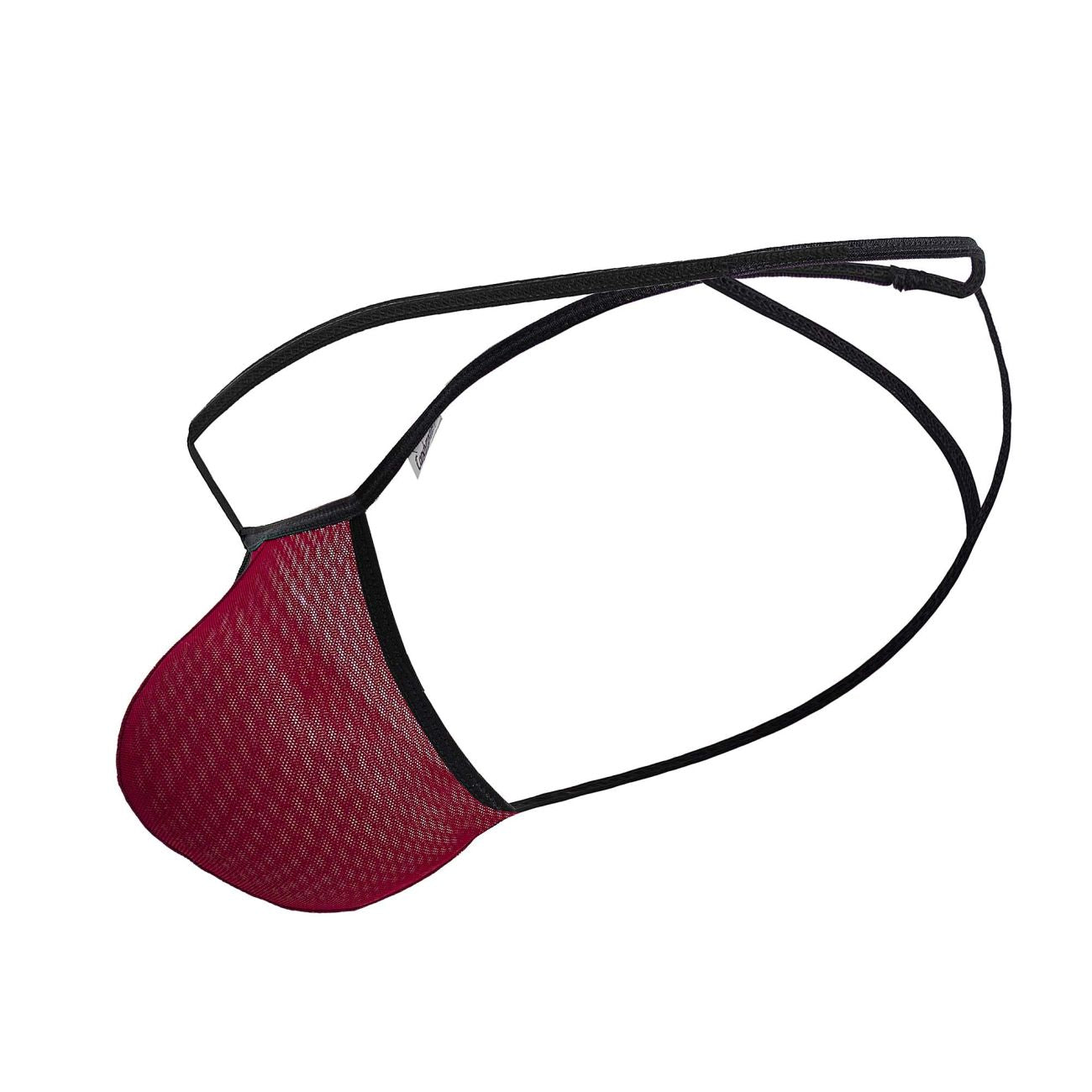 CandyMan 99795 Mesh G-String Thongs Burgundy