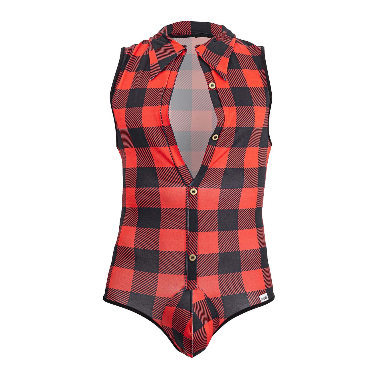 CandyMan 99800 Lumberjack Bodysuit Red