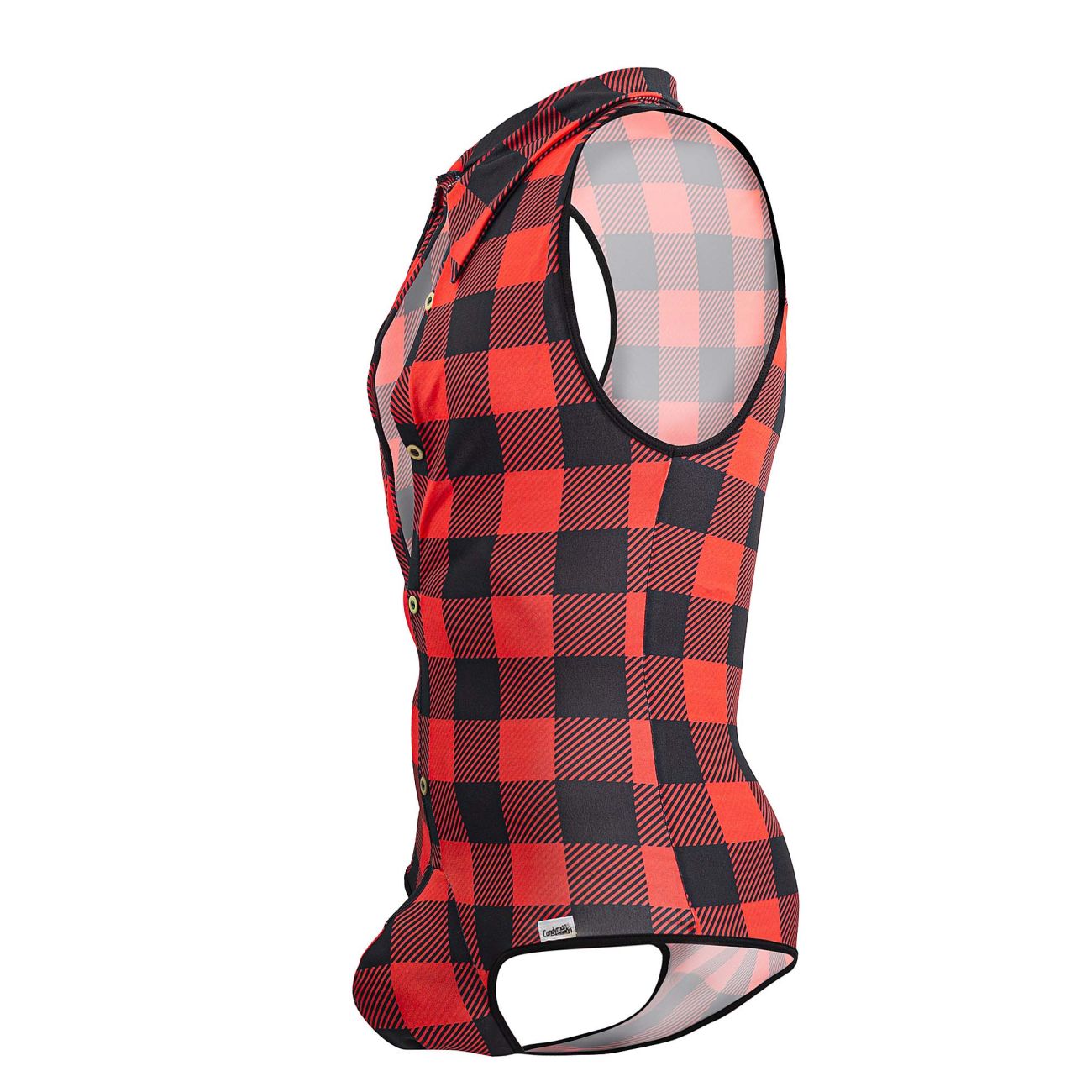 CandyMan 99800 Lumberjack Bodysuit Red