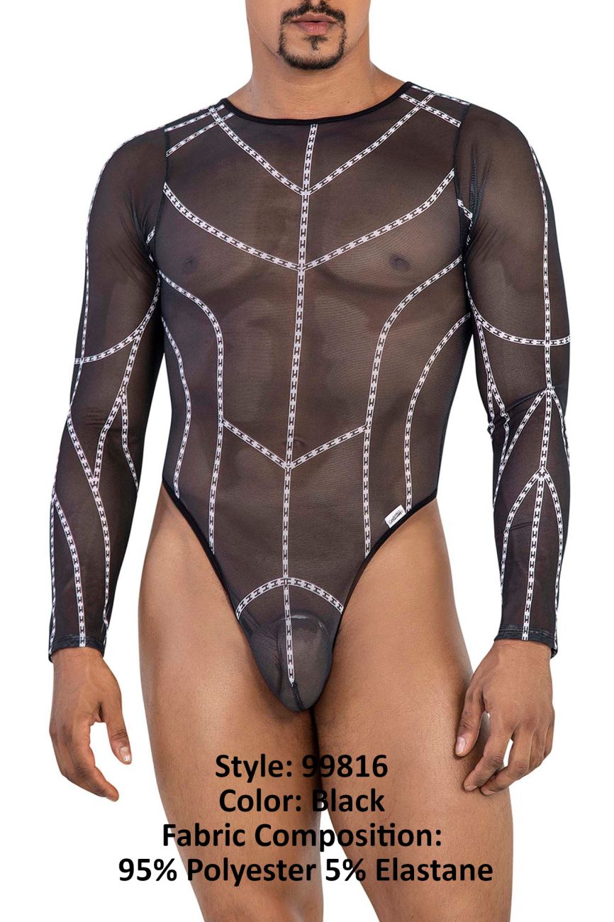 CandyMan 99816 Mesh Bodysuit Black