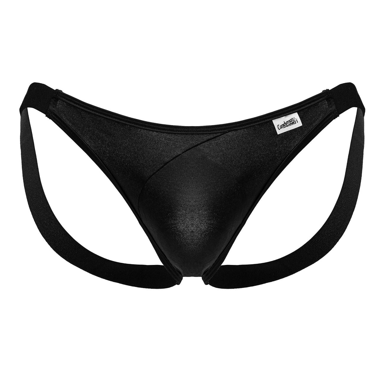 CandyMan 99848 Mens Deep V Back Bikini Thongs Black