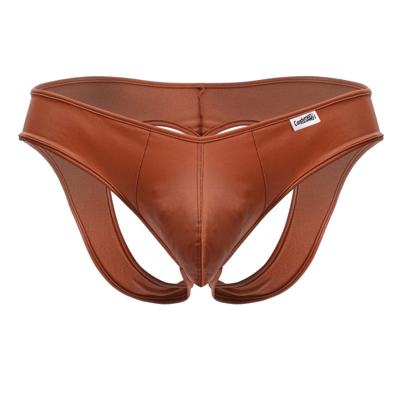 CandyMan 99908 Mens Heart Cut Out Back Briefs Red