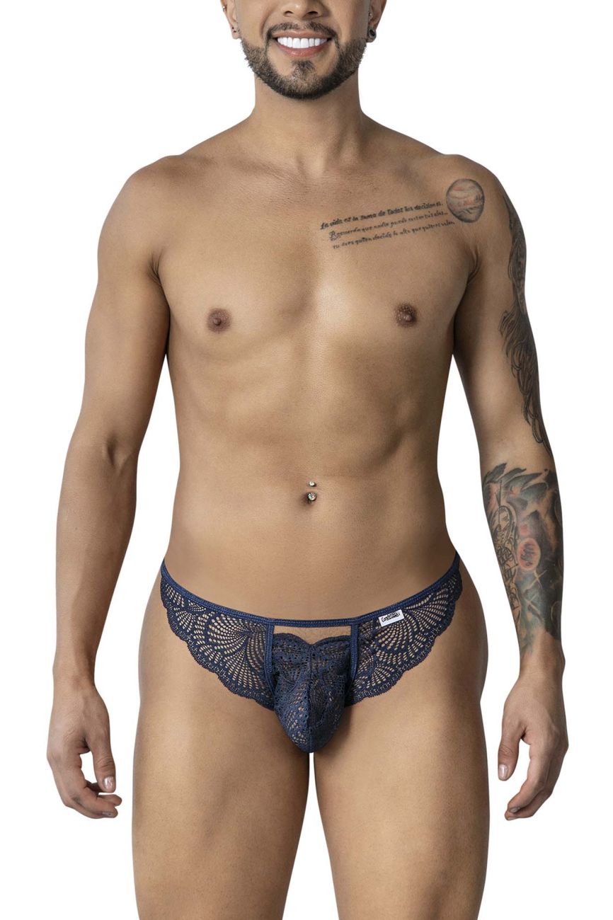 CandyMan 99910 Mens Sexy Lace Thongs Navy