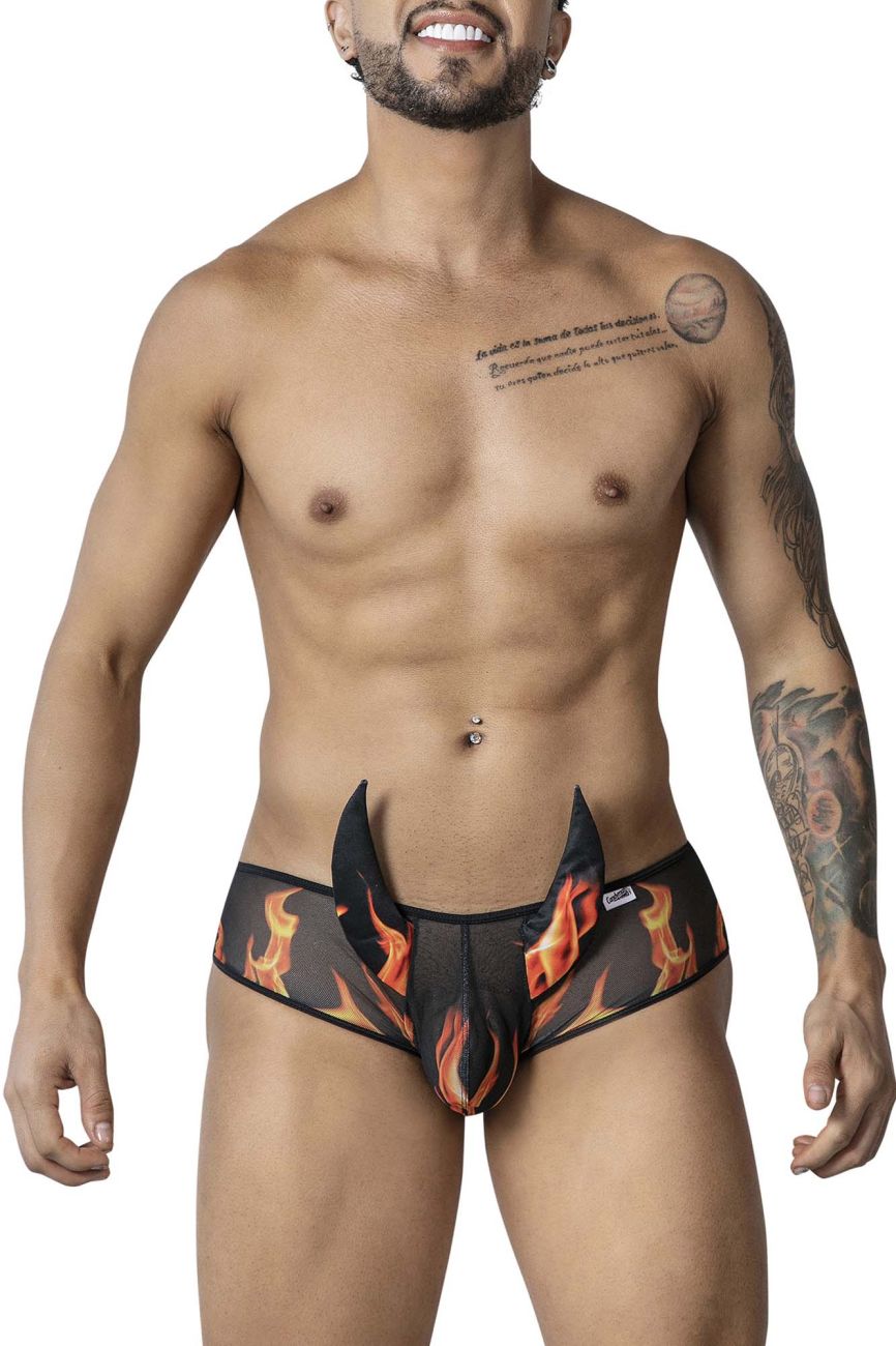 CandyMan 99917 Wicked Mens Devil Costume Trunks Black