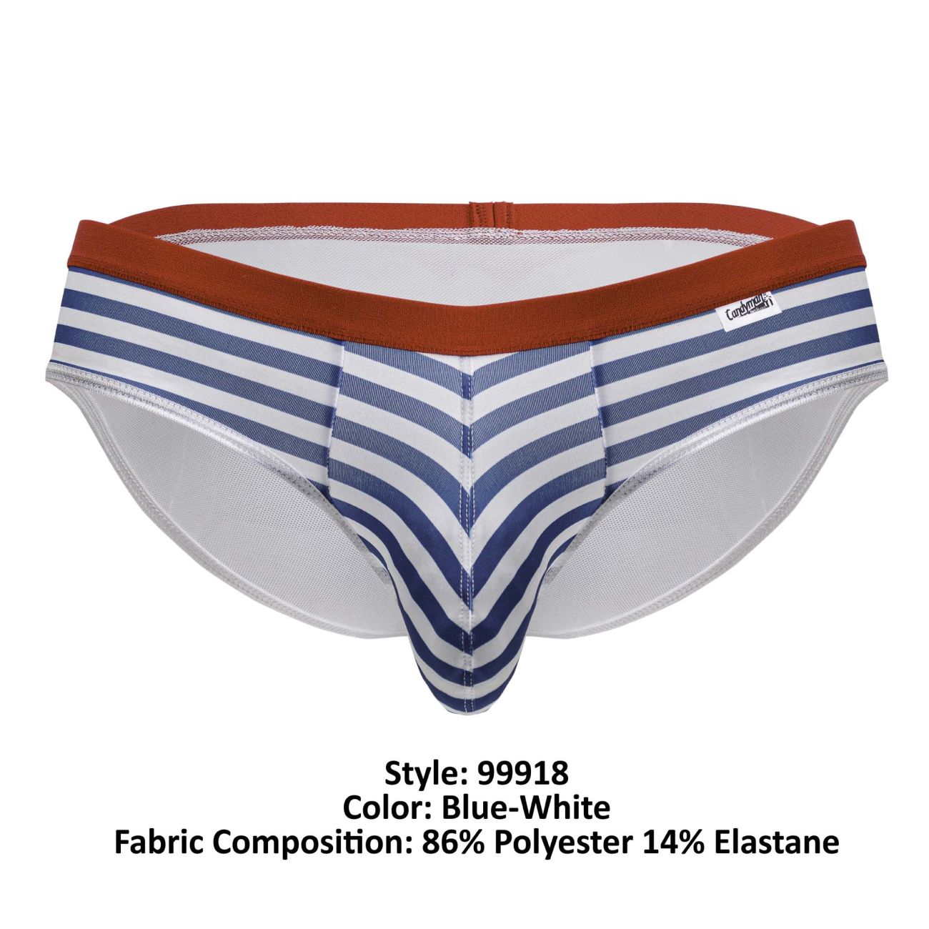 CandyMan 99918 Male Sailor Costume Briefs Blue-White