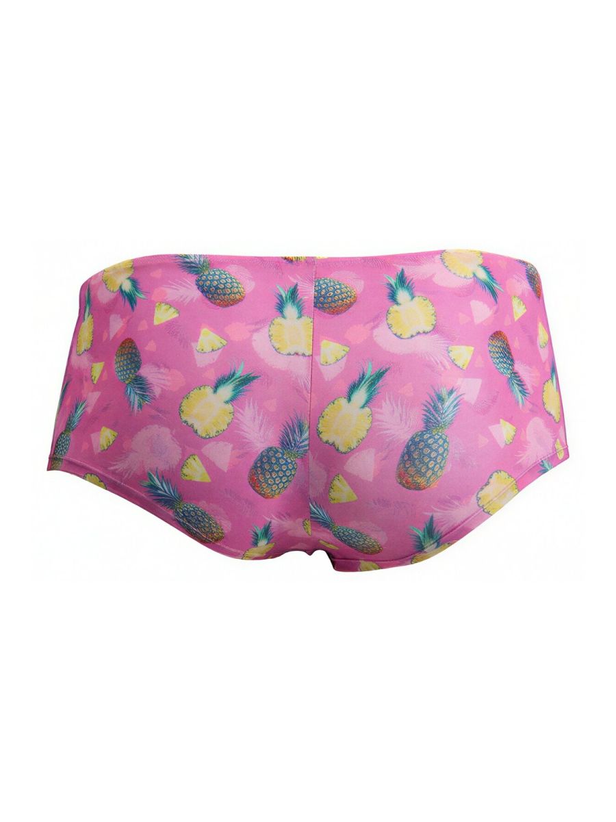 CandyMan 99922 Mens Holiday Low Rise Trunks Boxer Briefs Printed Pink