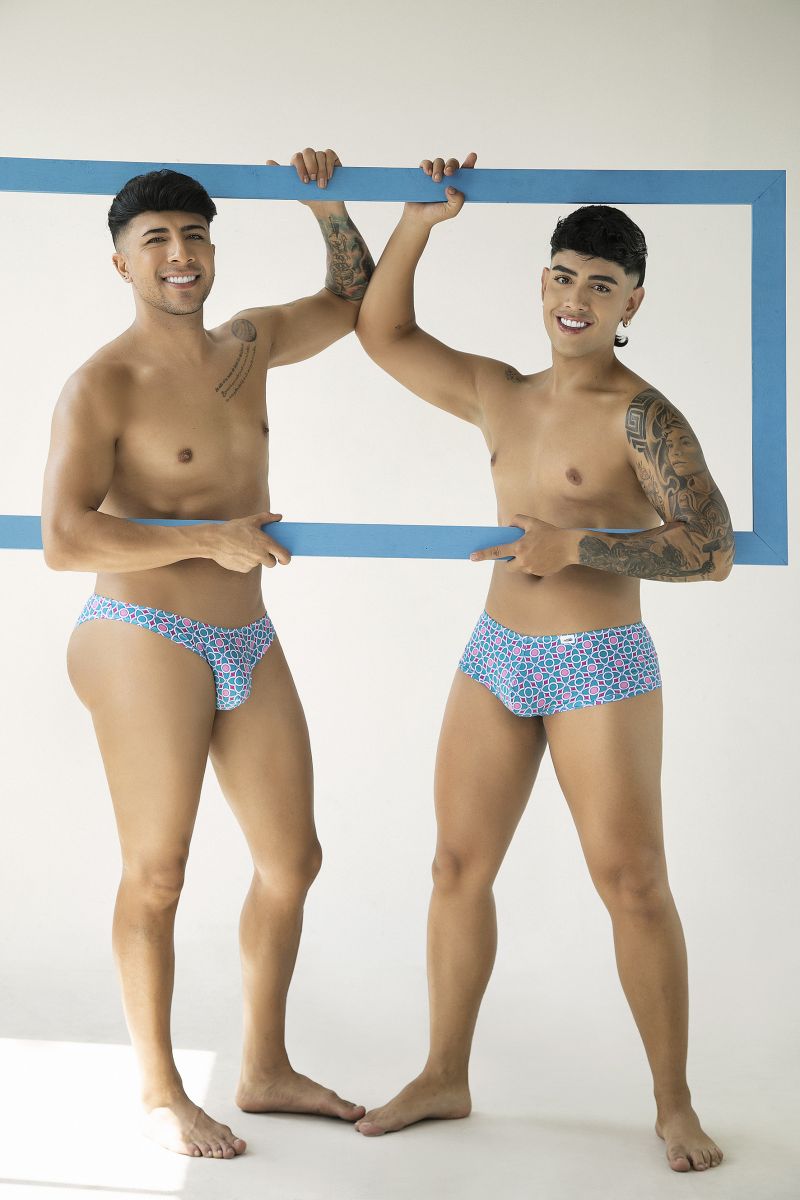 CandyMan 99924 Mens Colourful Modern Vibe Thongs Printed Blue