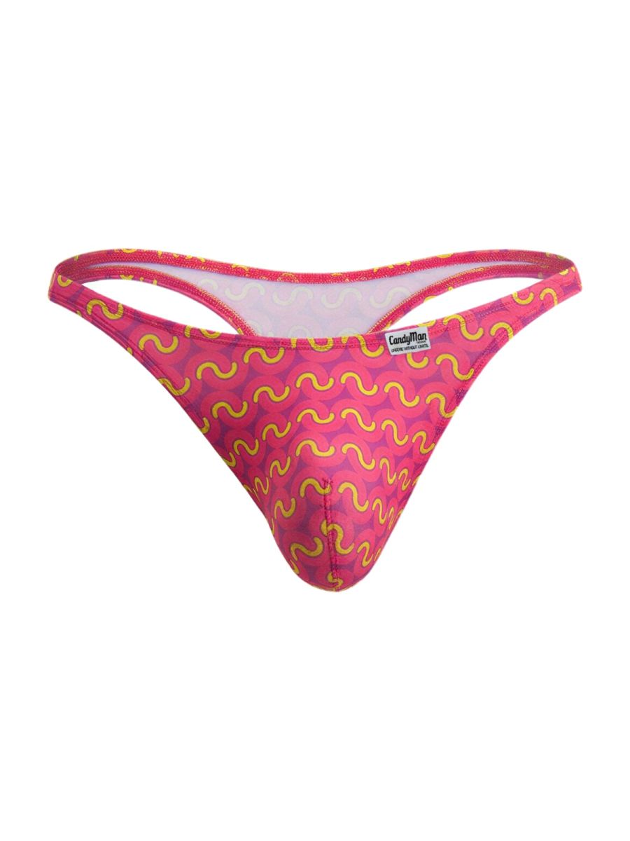 CandyMan 99924 Mens Colourful Modern Vibe Thongs Printed Fuchsia