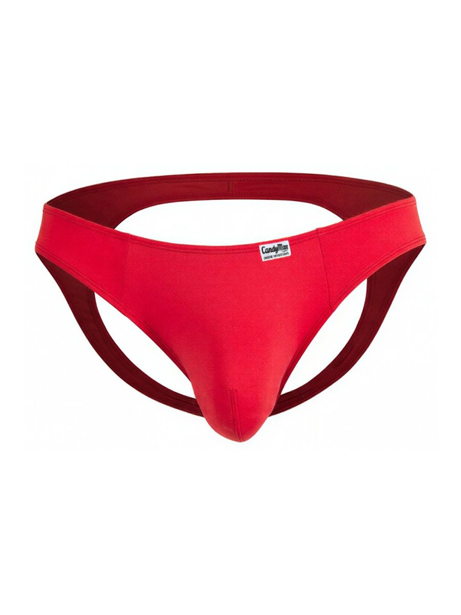 CandyMan 99929 Mens Minimal Front Sexy Jockstrap Red