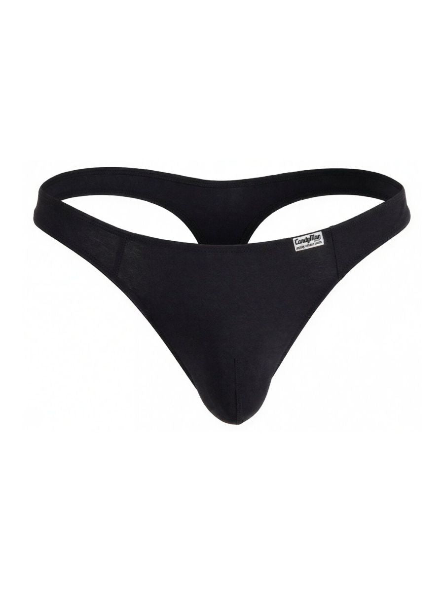 CandyMan 99930 Male Simple & Sleek Thongs Black