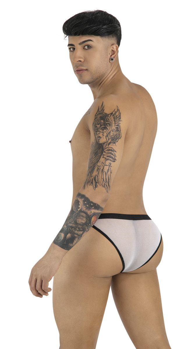 CandyMan 99933 Mens Sexy See-Through Mesh Bikini White Mesh