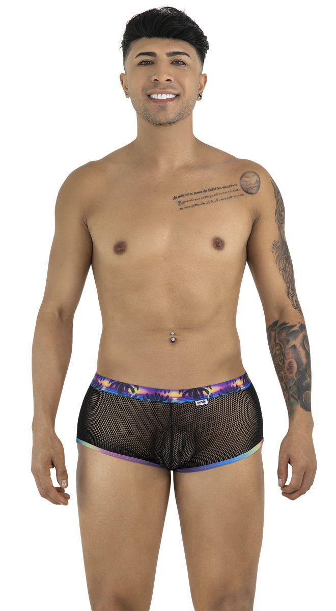 CandyMan 99934 Mens Bold & Daring Palm Trees and Mesh Trunks Black