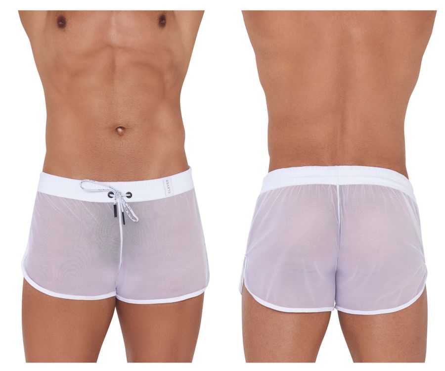 Clever 1242 Behemot Swim Trunks White