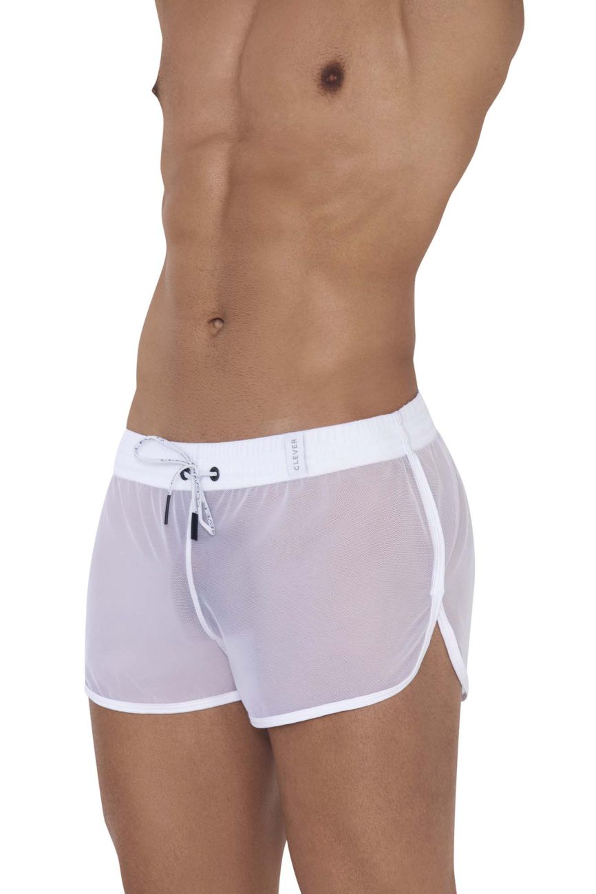 Clever 1242 Behemot Swim Trunks White