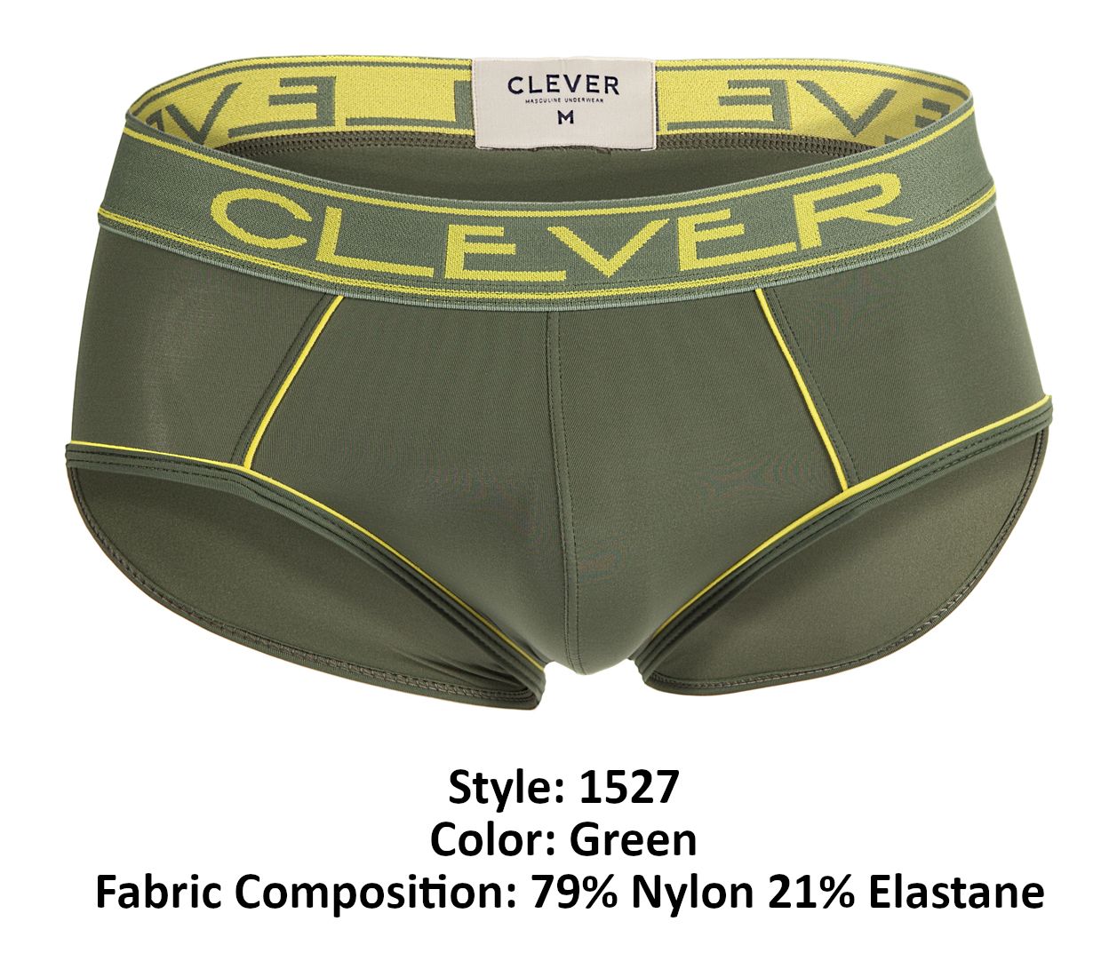 Clever 1527 Strait Briefs Green