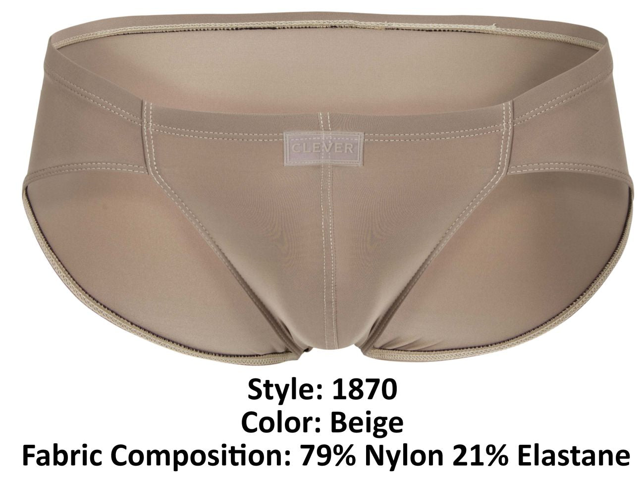 Clever 1870 Audaz Mens Barely There Bikini Beige