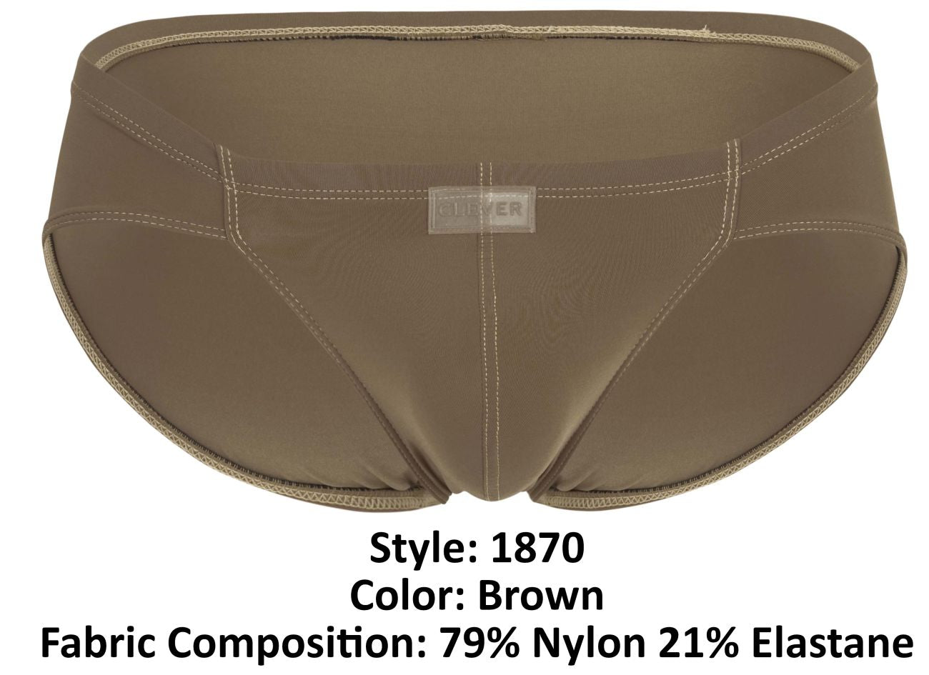 Clever 1870 Audaz Mens Barely There Bikini Brown