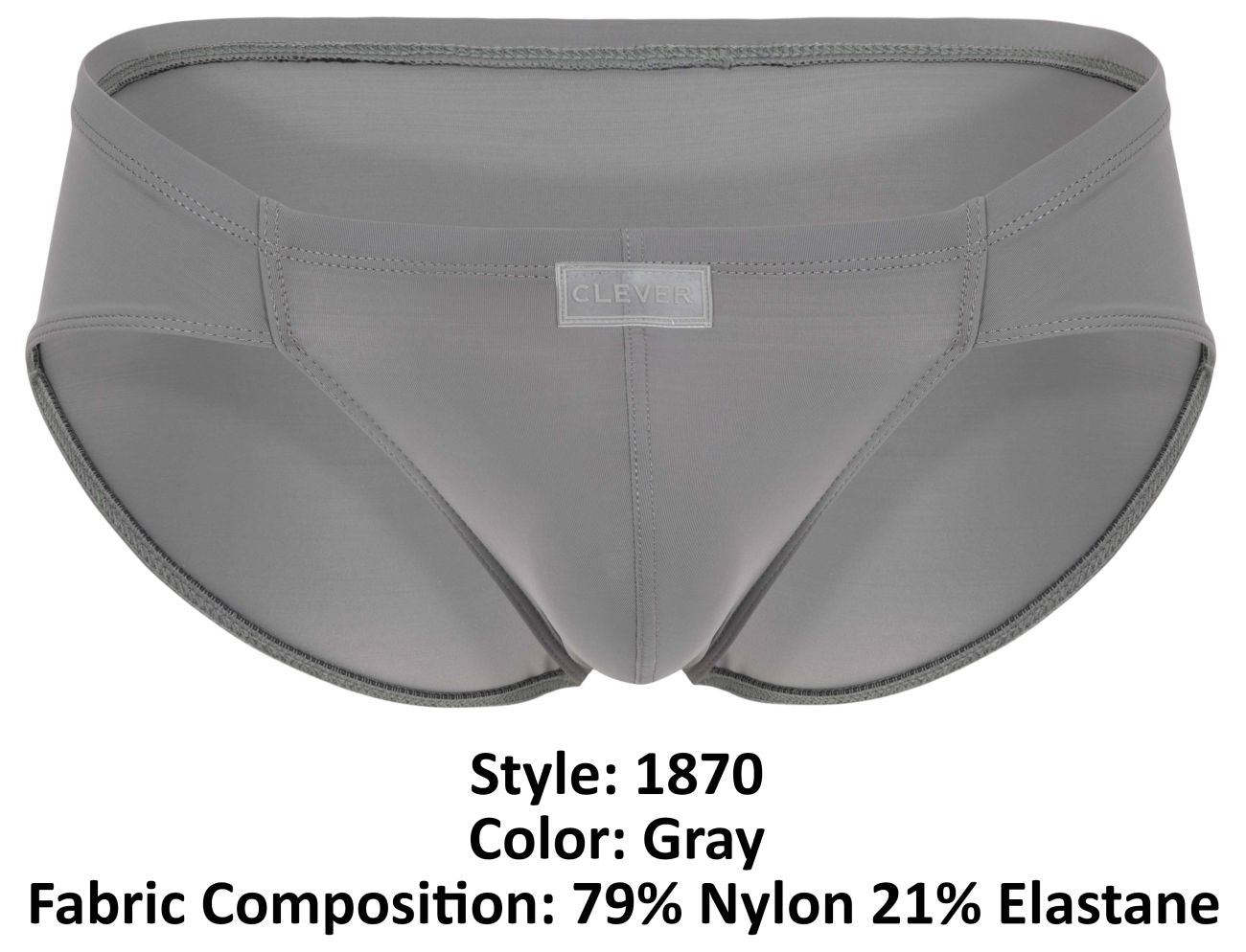 Clever 1870 Audaz Mens Barely There Bikini Gray