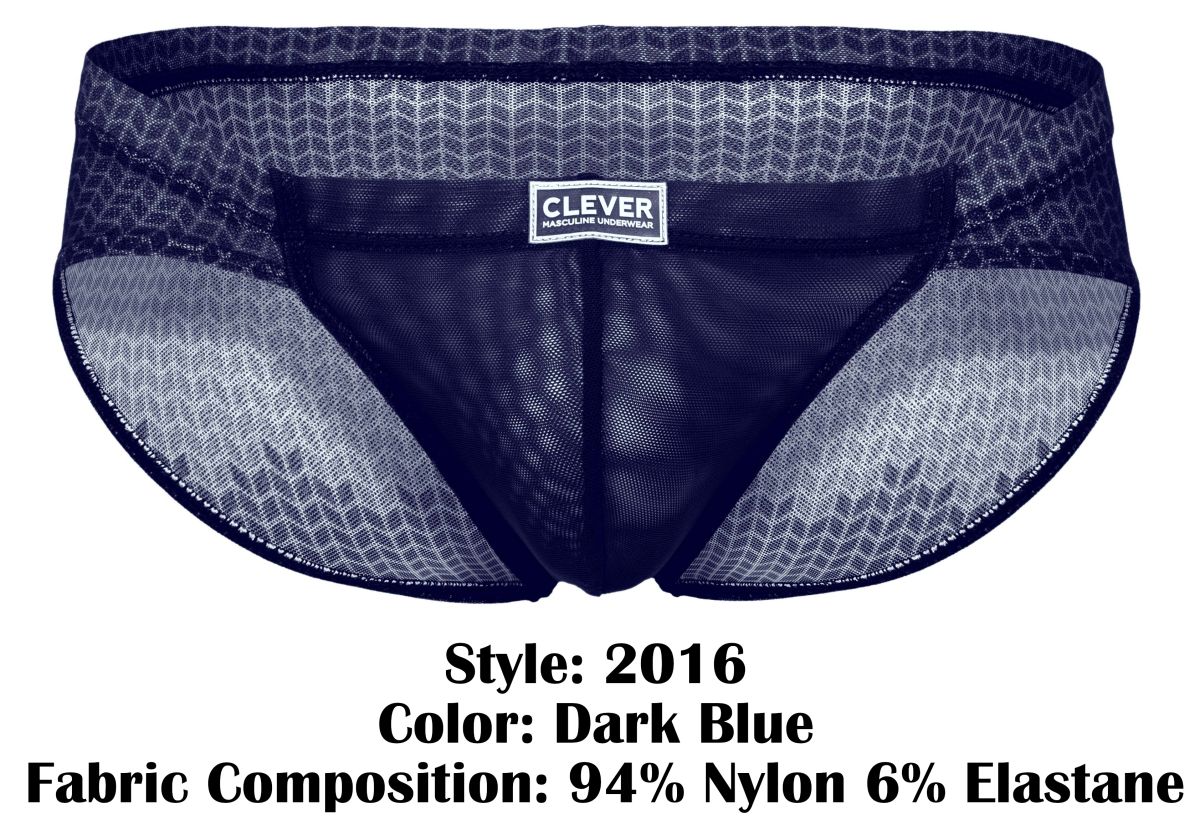 Clever 2016 Mosaico Mens Light Weight Breathable Briefs Dark Blue