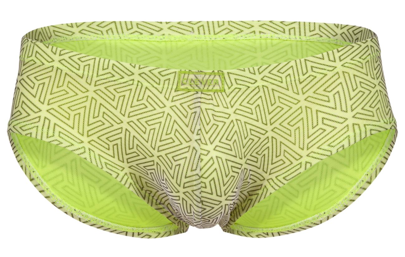 Clever 2017 Mens Stretchy Neon Briefs Green