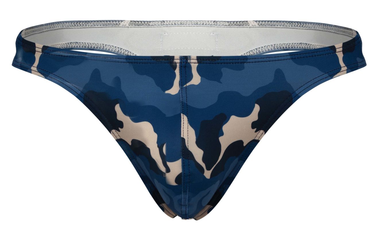 Clever 2023 Almeria Mens Bold and Sleek Camouflage Thong Blue