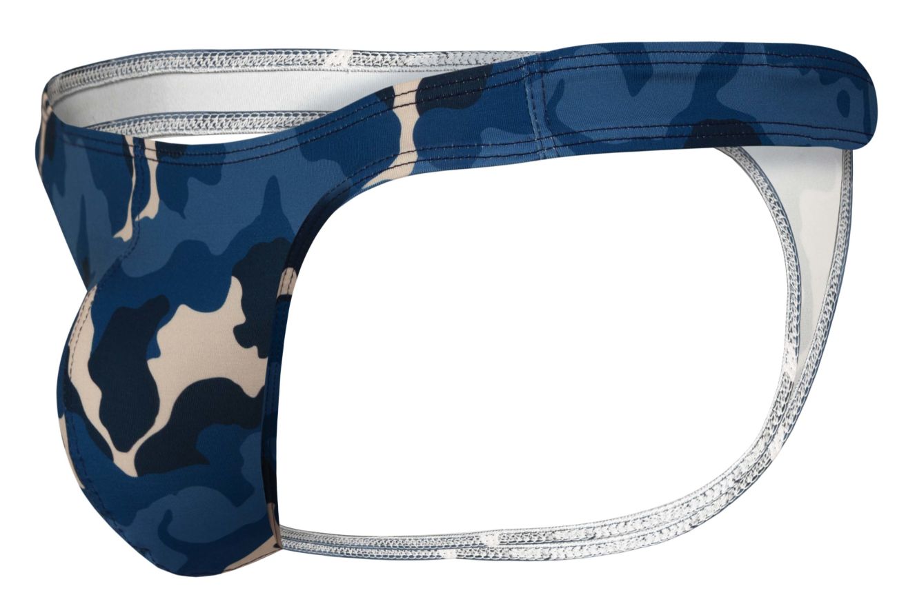 Clever 2023 Almeria Mens Bold and Sleek Camouflage Thong Blue