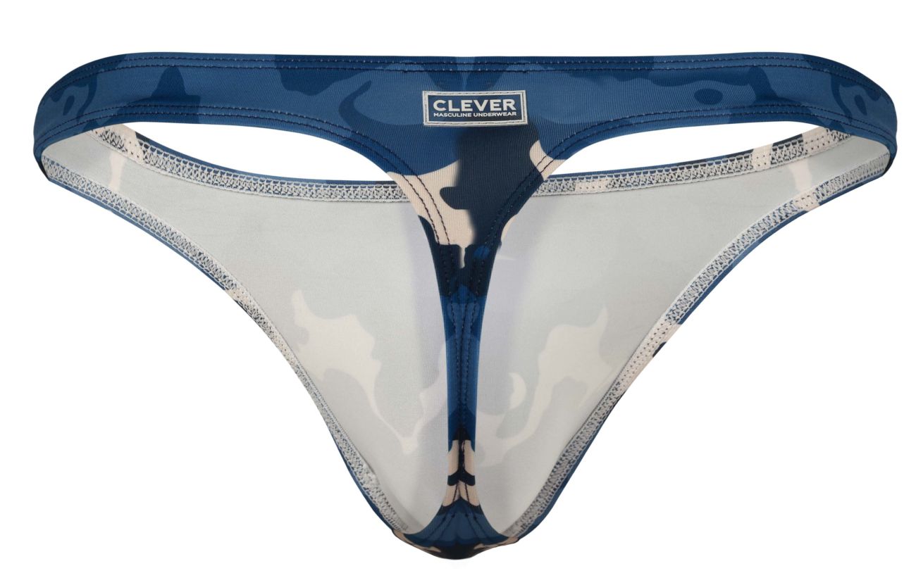 Clever 2023 Almeria Mens Bold and Sleek Camouflage Thong Blue
