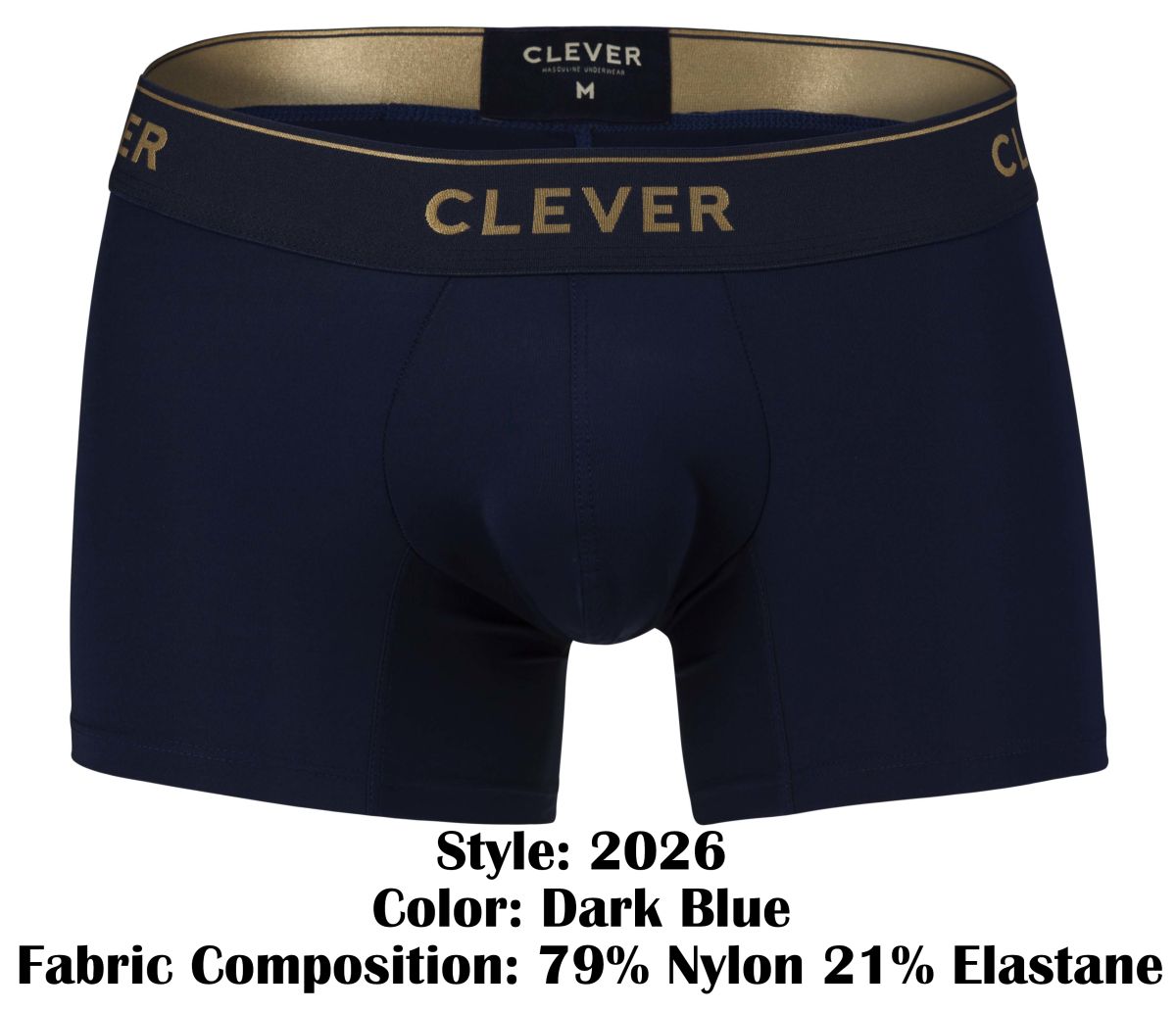 Clever 2026 Valladolid Mens Sleek Boxer Briefs Trunks Dark Blue