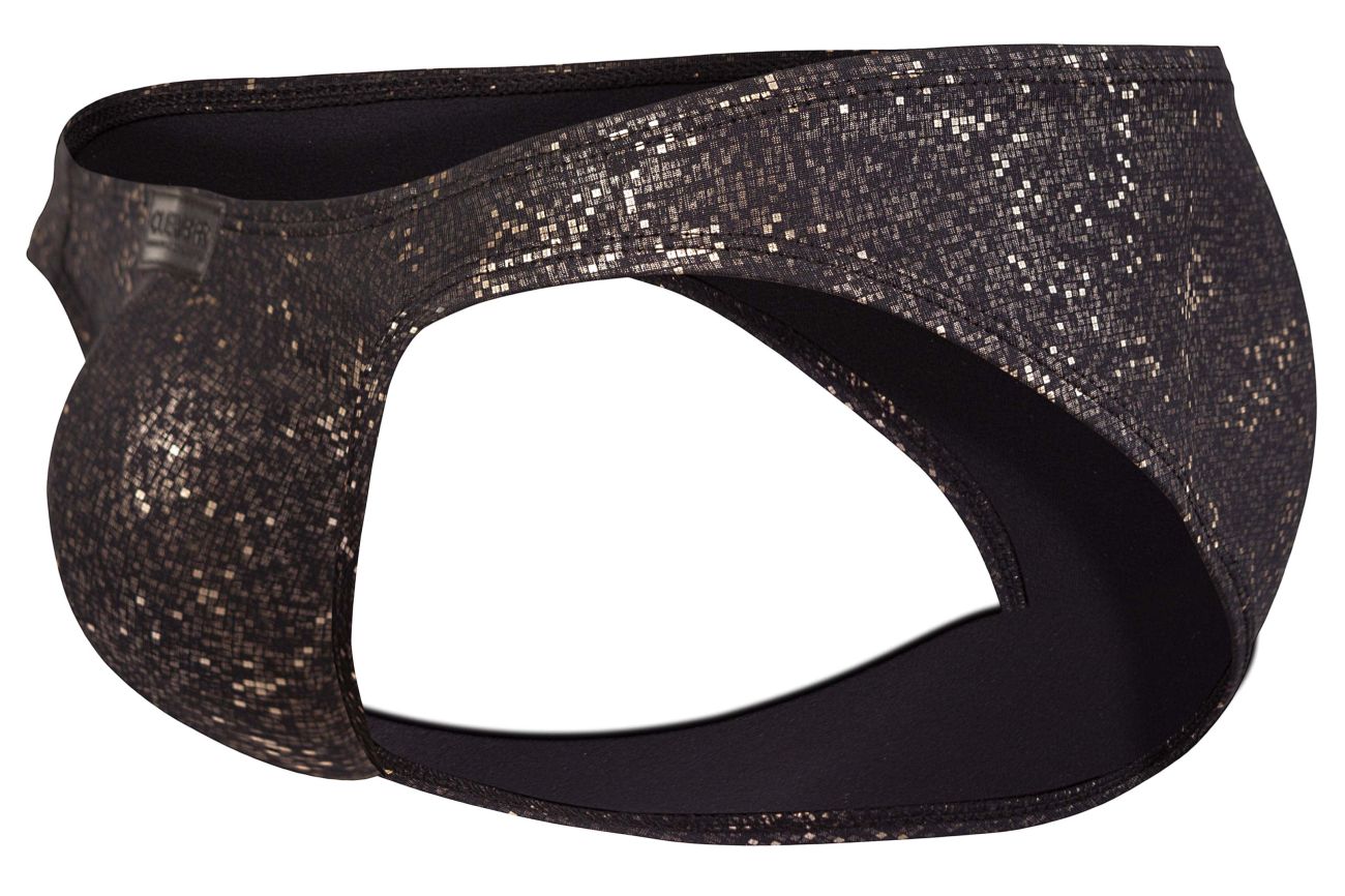 Clever 2039 Galaxy Mens Glitter Bikini Briefs Black