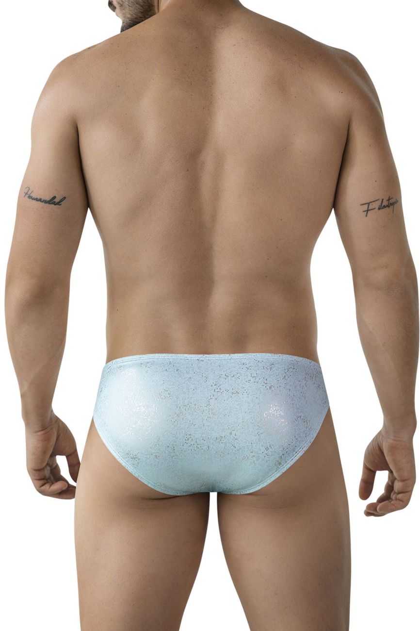 Clever 2039 Galaxy Mens Glitter Bikini Briefs Blue