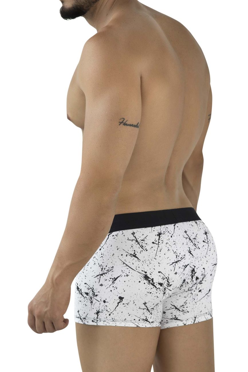 Clever 2050 Brochazos Mens Bold Energy Trunks White with Black