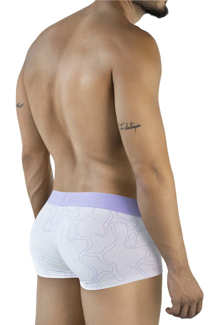 Clever 2056 Maze Mens Sporty Modern Trunks Lilac