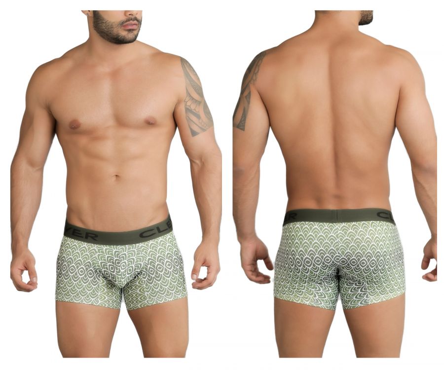 Clever 2199 Limited Edition Boxer Briefs Trunks Green Print