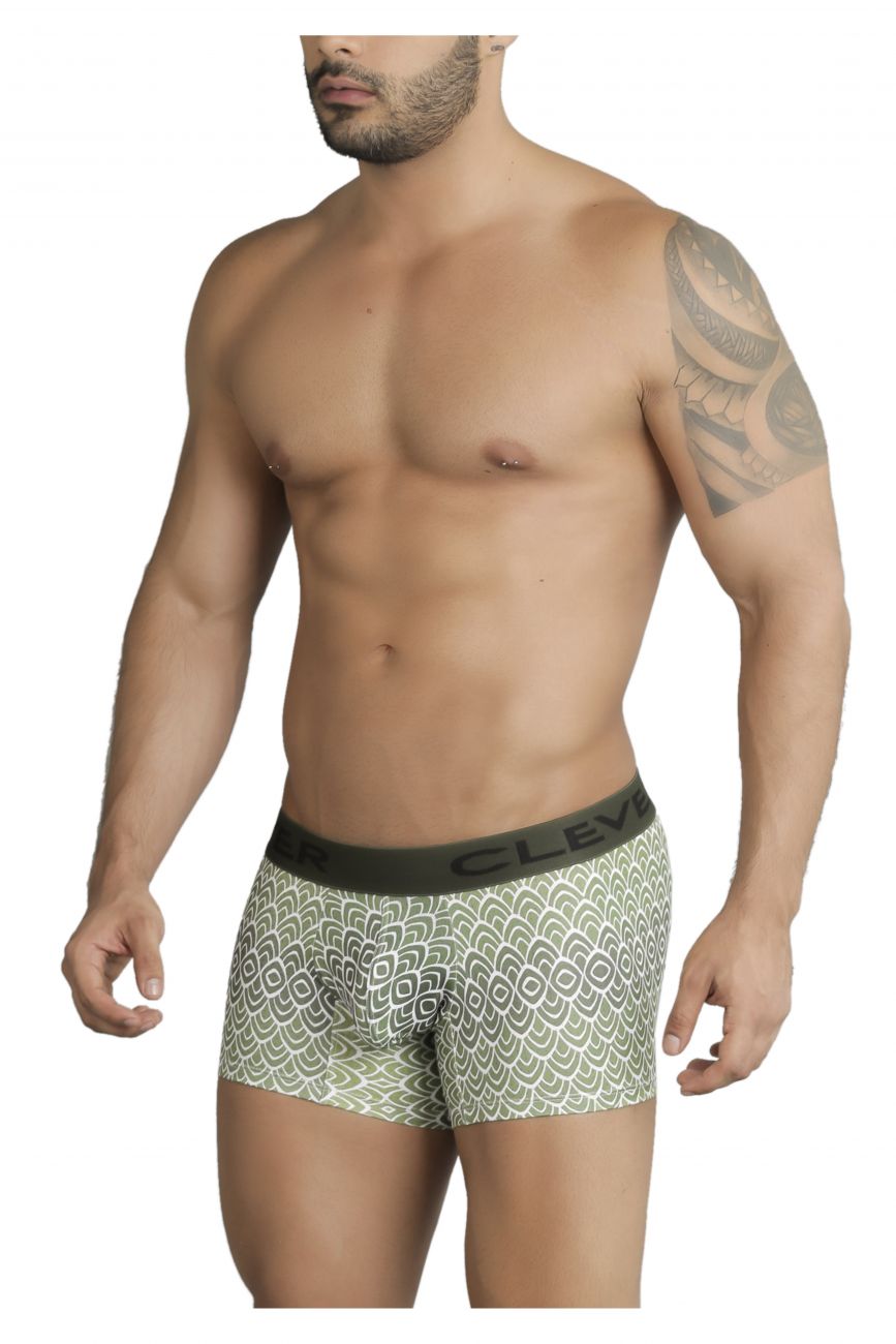 Clever 2199 Limited Edition Boxer Briefs Trunks Green Print