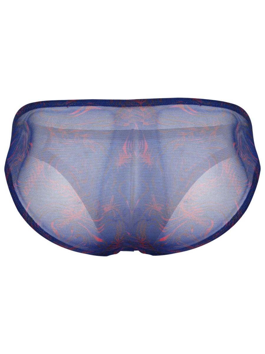 26035 Calipso Male Sheer Patterned Bikini Blue