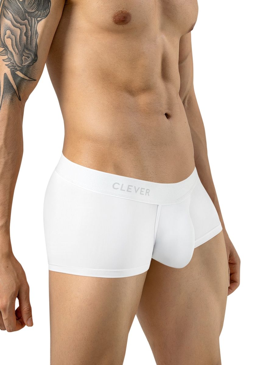 Clever 26207 Mompox Mens Sleek Body Defining Trunks White