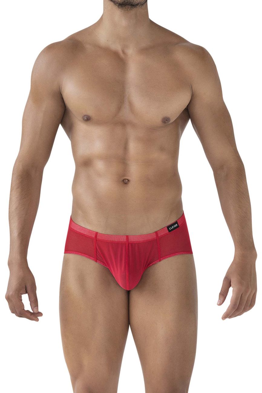 Clever 519962 3PK Australian Latin Briefs Red-Black-Grape