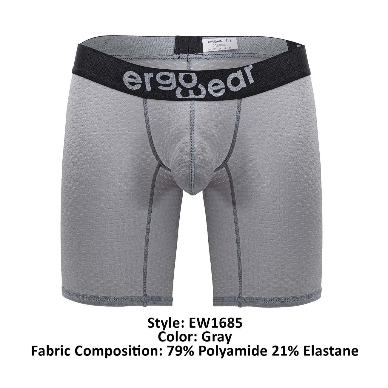 ErgoWear EW1685 MAX FLOW Boxer Briefs Gray