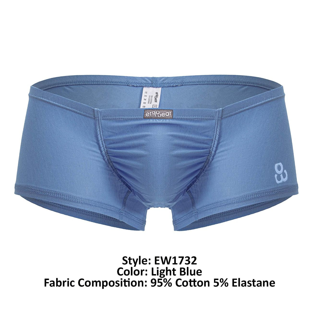 ErgoWear EW1732 FEEL GR8 Cotton Trunks Light Blue