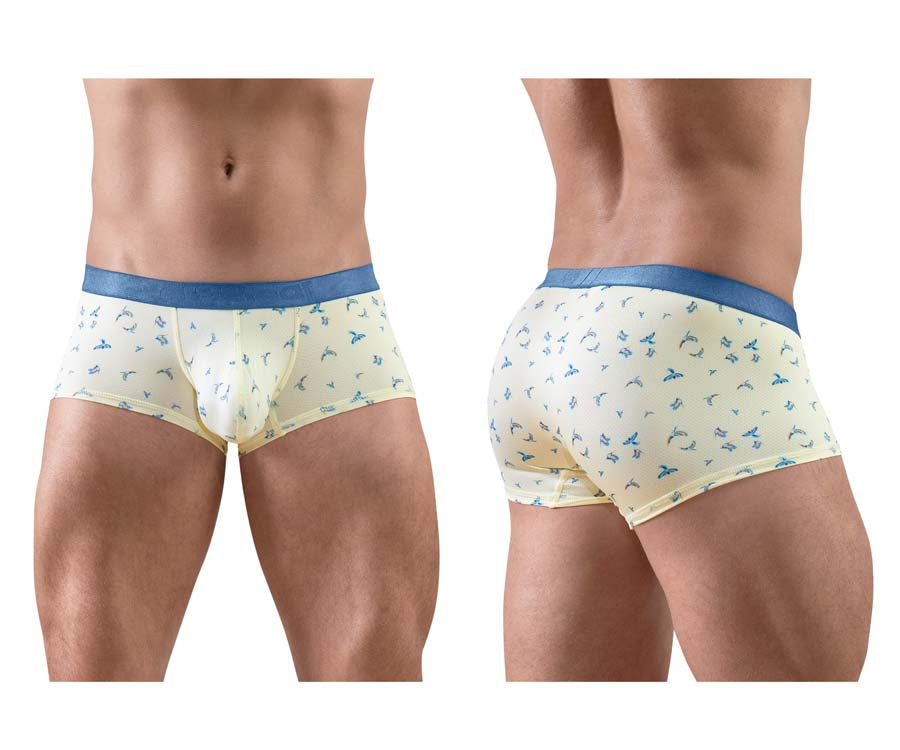 ErgoWear EW1770 SLK SE Male Comfortable Trunks Vanilla Birds