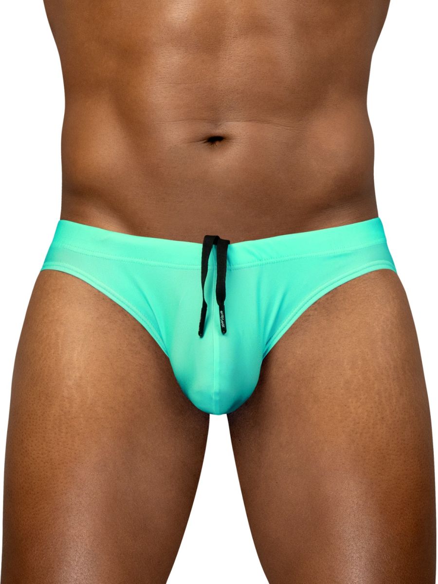 ErgoWear EW1837 Electric Mint 4-Way Male Stretch Swim Bikini Aqua