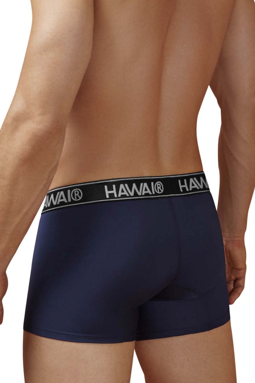HAWAIR 41977 Microfiber Male Modern Fit Trunks Dark Blue
