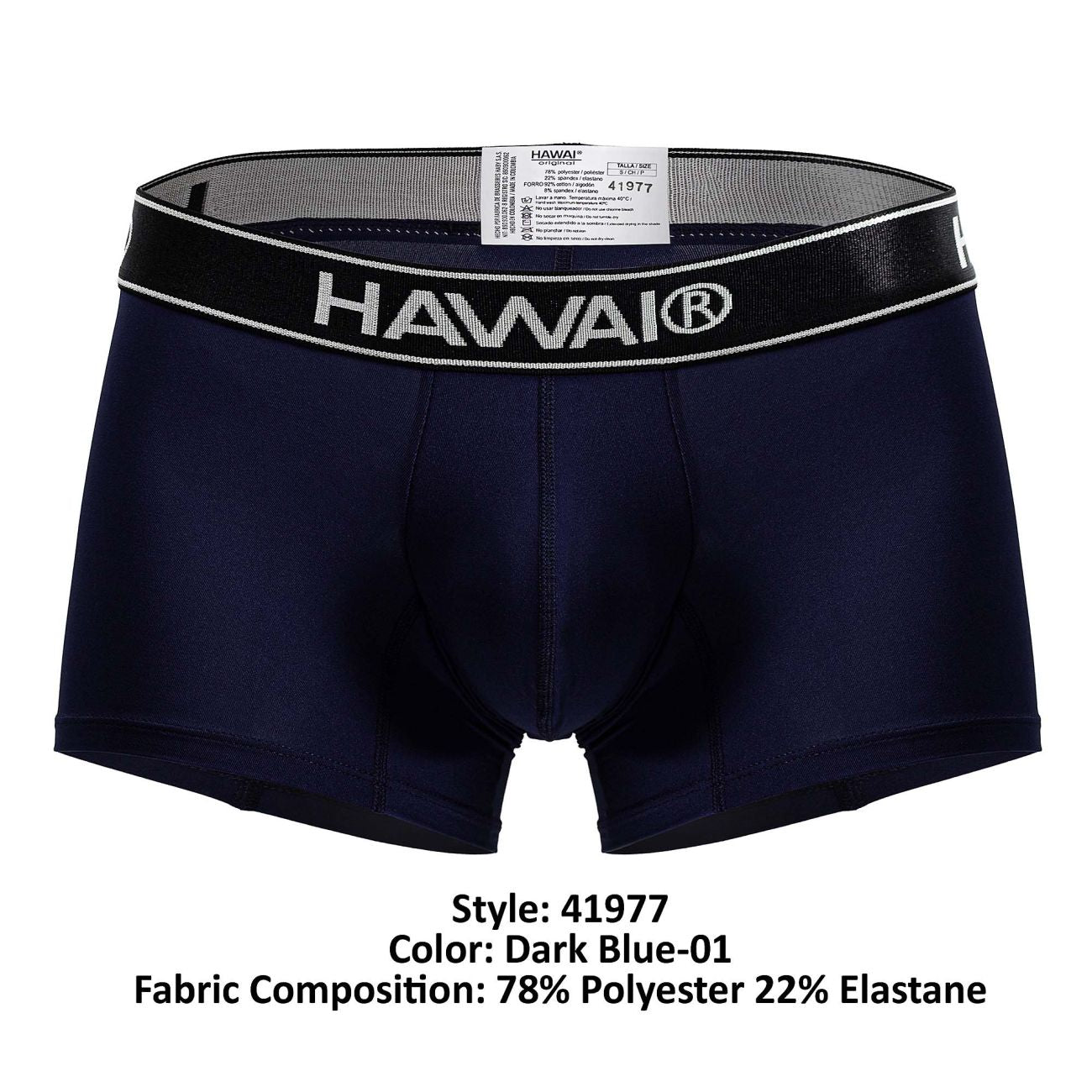 HAWAIR 41977 Microfiber Male Modern Fit Trunks Dark Blue
